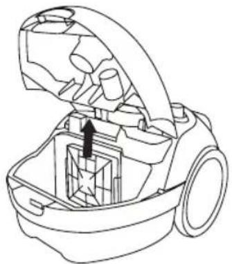 BESTRON ABC1300S - PULIZIA E MANUTENZIONE - Pulizia o sostituzione del filtro entrata premotore - 1