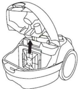 BESTRON ABC1300S - NETTOYAGE ET ENTRETIEN - Nettoyer ou replacer le filtrd'entree - 1