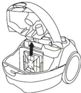 BESTRON ABC1300S - REINIGUNG UND WARTUNG - Den Einblasfilter reinigen oder erzsen - 1