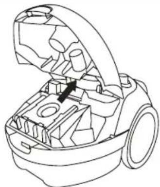 BESTRON ABC1300S - CLEANING AND MAINTENANCE - Changing the dust bag - 1