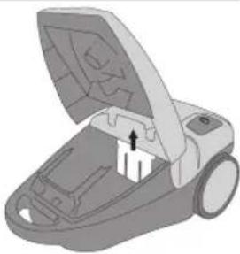 BESTRON DBB2500E - NETTOYAGE ET ENTRETIEN - Nettoyer ou remplacer le filtre d'entrée - 1