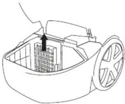 BESTRON A2300E - NETTOYAGE ET ENTRETIEN - Nettoyer ou remplacer le filtre d'entrée - 1