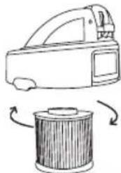 BESTRON A1500SR - CLEANING AND MAINTENANCE - Cleaning or replacing the HEPA filter - 3