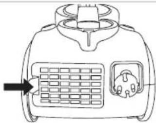 BESTRON A1500SR - REINIGUNG UND WARTUNG - Reinigen oder Ersetzen des Ausblasfilter - 2