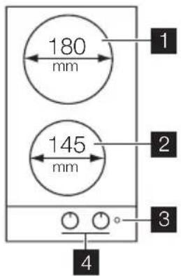 ZANUSSI ZEE3921I - Indeling kookplaat - 1