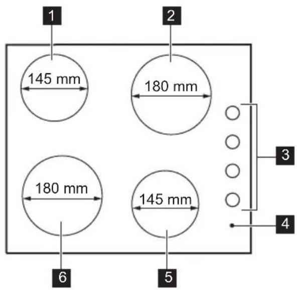 ZANUSSI ZEE6140 - Description de la table de cuisson - 1