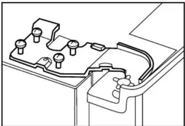 BLOMBERG KQD1250XA - Réglage du jeu entre les portes supérieures - 2