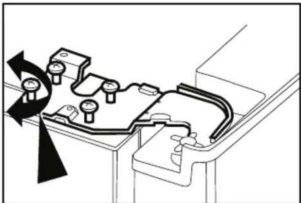 BLOMBERG KQD 1360E - Ajustar o espaço entre a porta superior - 3