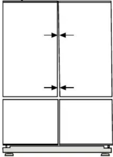 BLOMBERG KQD 1360 X A - Ajustar o espaço entre a porta superior - 1