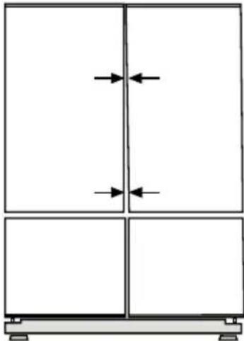 BLOMBERG KQD 1251 X A - Ajustar o espaço entre a porta superior - 1