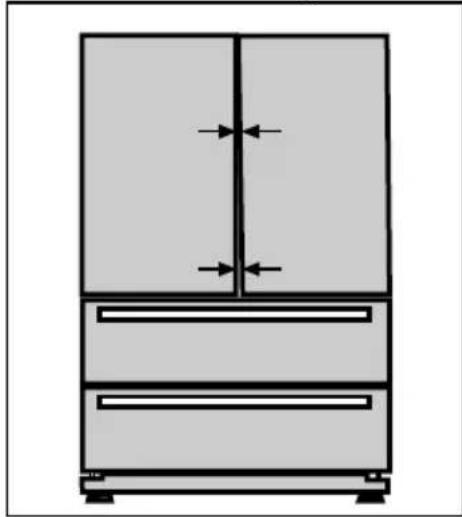 BLOMBERG KFD 9950 XA - Justering af afstanden mellem øverste låge - 1