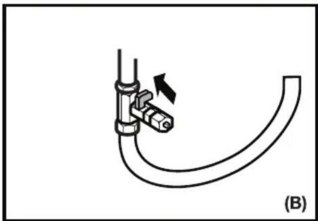 BLOMBERG IWD 1004ET - Wasserschlauch an den Kaltwasseranschluss anschließen (bei bestimten Modellen) - 2