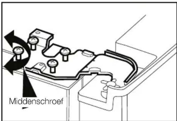 BLOMBERG IWD 1004ET - Aanpassen van de opening tussen de bovenste deur - 5