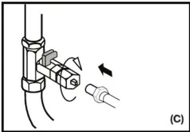 BLOMBERG IWD 1006 XT - Aansluiting van de waterleiding op de hoofdkoudwaterleiding (alleen bepaalde modellen) - 3