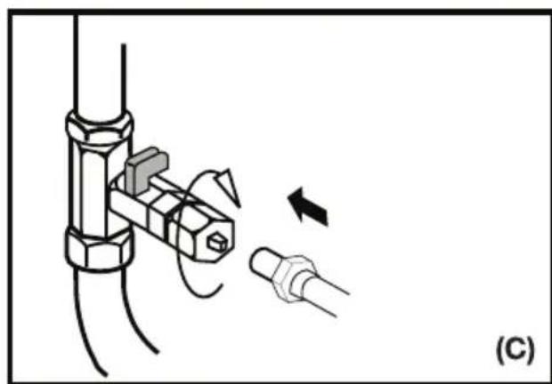 BLOMBERG IWD 1006 XT - Aansluiting van de waterleiding op de hoofdkoudwaterleiding (alleen bepalde modellen) - 3