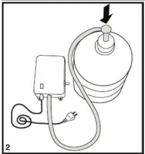 BLOMBERG IWD 1006 XT - Collegamento del flessibile dell'acqua alla brocca - 3