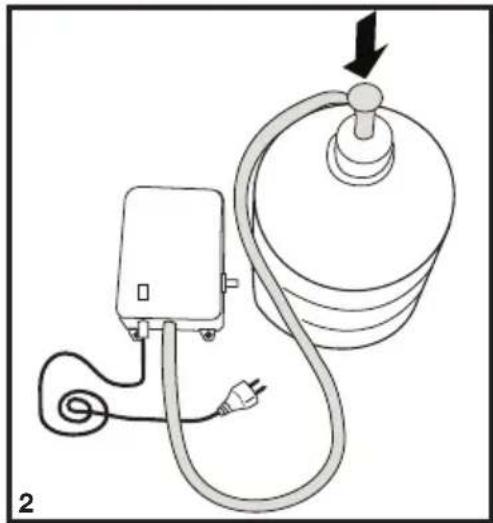 BLOMBERG IWD 1006 XT - Ligaçao da mangueira da agua ao jarro - 3