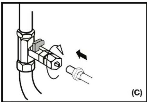 BLOMBERG IWD 1006 XT - Conexión de la tuberia de agua a la red de suministro de agua fria (en algunos modelos) - 3