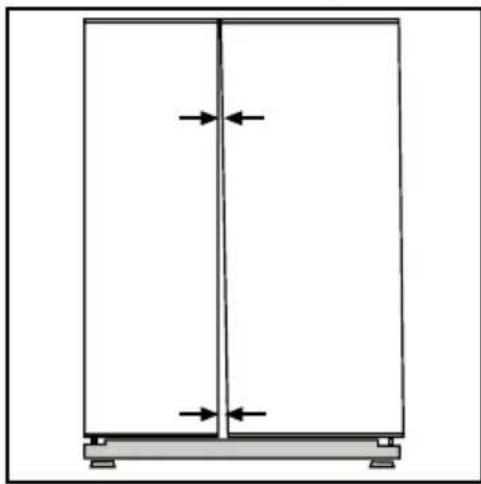 BLOMBERG IWD 1006 XT - De afstand:tussen de bovenste deur aanpassen - 1