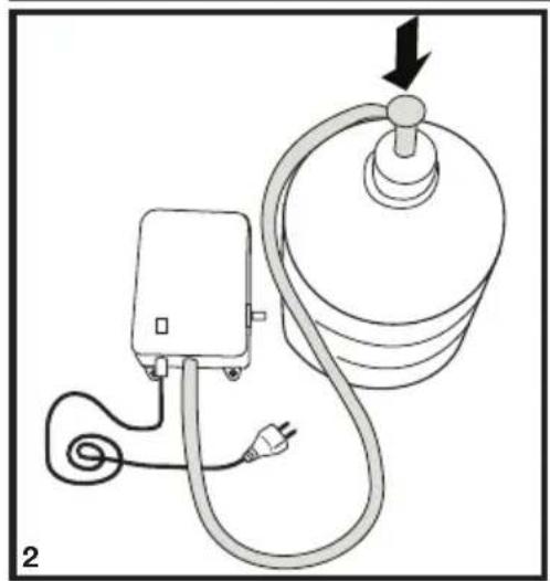 BLOMBERG IWD 1006 XT - Raccordement du tuyau de vidange à la carafe - 3