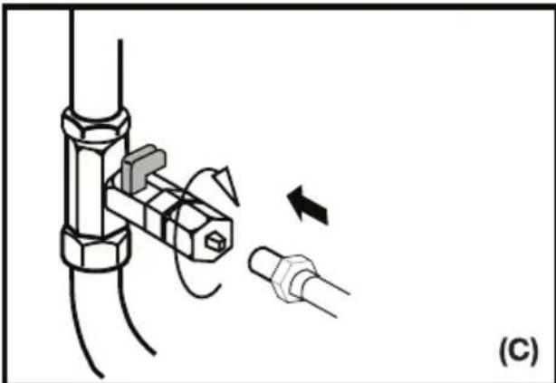BLOMBERG IWD 1006 XT - Ligação do tubo da água à linha de fornecimento de água fria (em algunos modelos) - 3