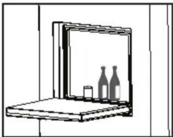 Simple line drawing of a window with bottles on the wall (no text or symbols)