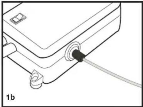 Technical line drawing of a mechanical component with a coiled cable and labeled part '1b' (no text or symbols on the diagram itself)