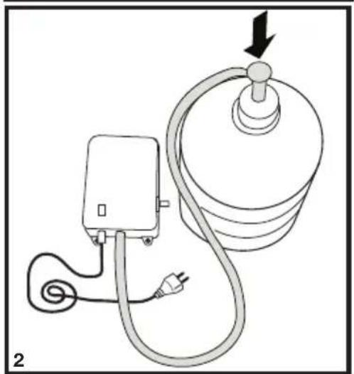 Simple line drawing of a medical or electrical device with a bulb, plug, and cable (no text or symbols)