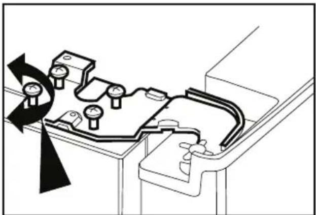 Technical diagram of a mechanical assembly with pressure gauges and a rotating component (no text or labels)