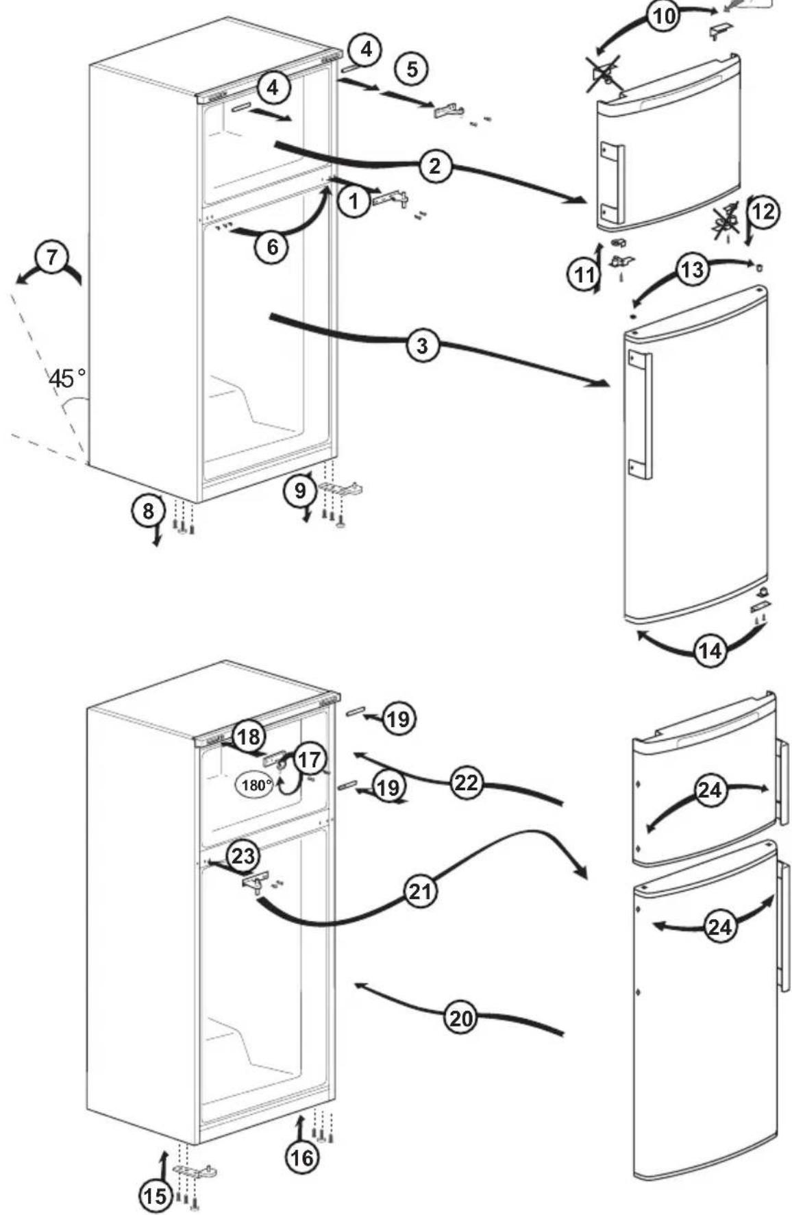BLOMBERG DSM 9510 XA - Reversing the doors - 1