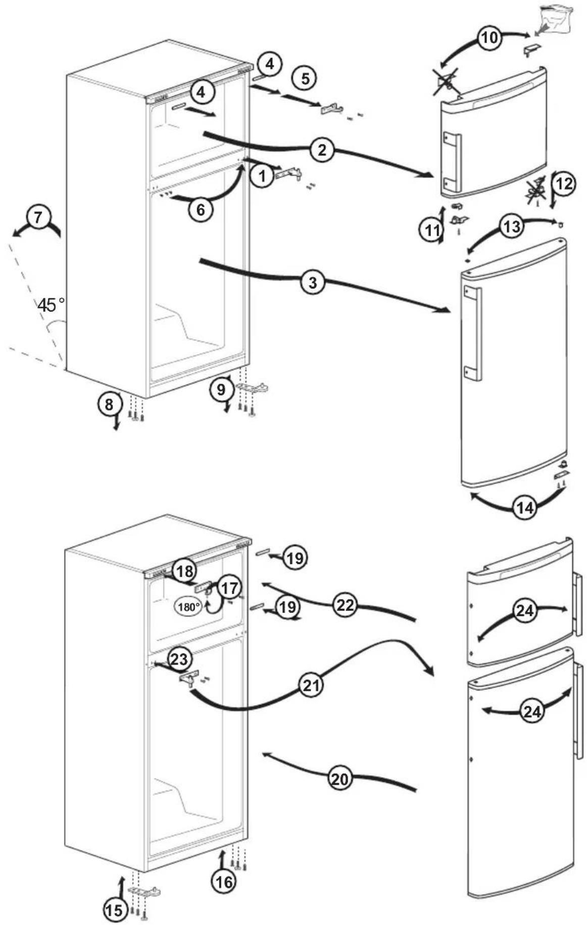 BLOMBERG DSM 9510 XA - Réversibilité des portes - 1