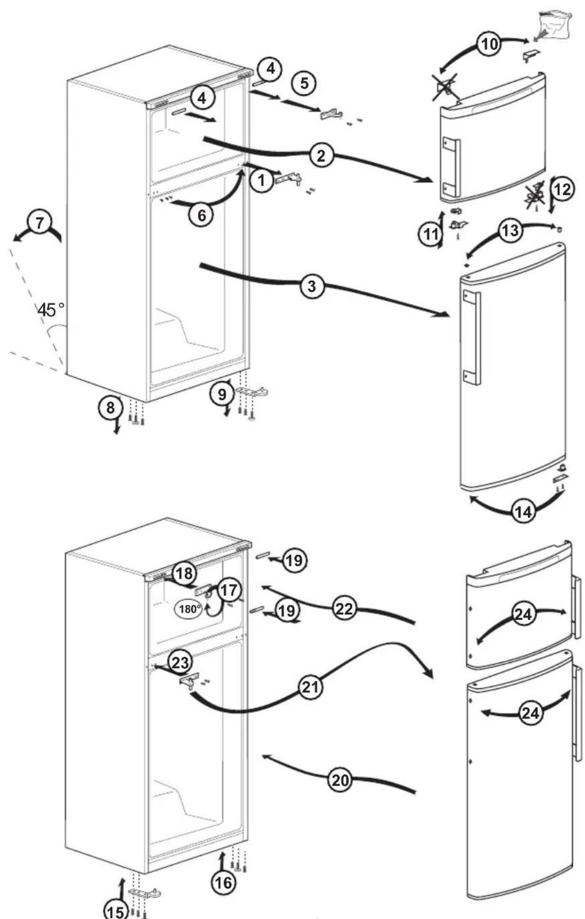 BLOMBERG DSM 1510 A - Türanschlag umkehren - 1