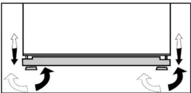 BLOMBERG DNE 9860 X A - Adjusting the legs - 1