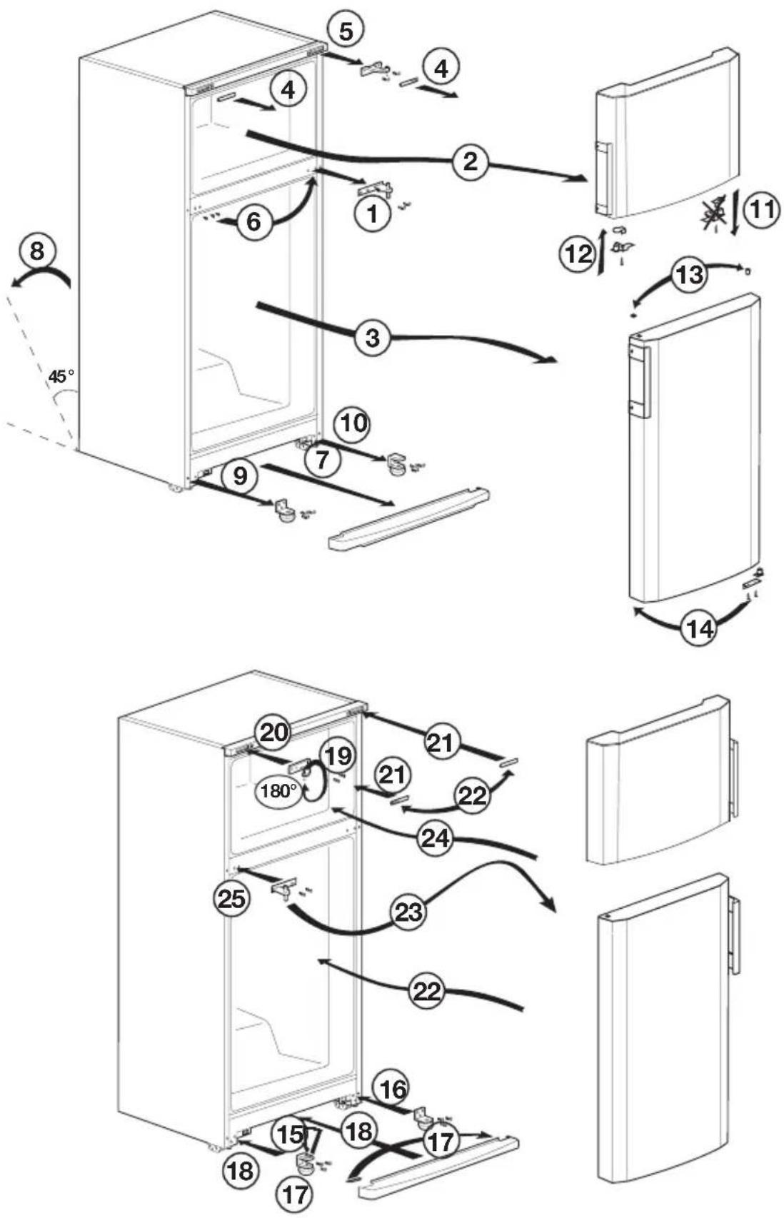 BLOMBERG DNE 9860 X A - Reversing the doors - 1