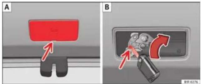 SEAT Leon SC (2014) - Déverrouillage d'urgence du hayon - 1