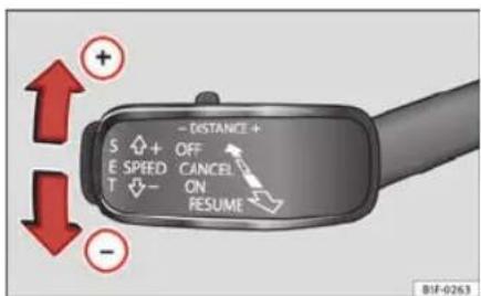 SEAT Leon SC (2014) - Utilisation du régulateur de vitesse adaptatif (ACC) - 2