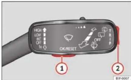 SEAT Leon SC (2014) - Utilisation des menus du tableau de bord - 1