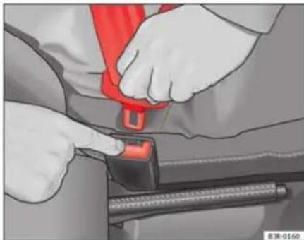 SEAT Leon SC (2014) - Retrait de la ceinture de sécurité - 1