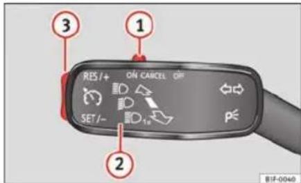 SEAT Leon SC (2013) - Utilisation du régulateur de vitesse* - 1
