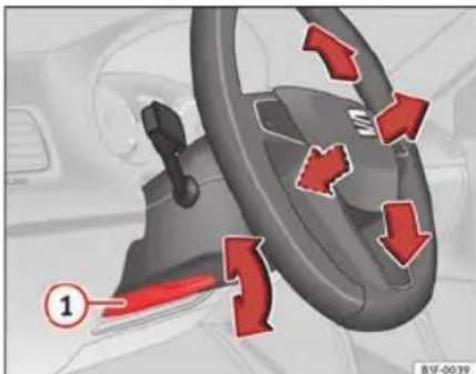 SEAT Leon SC (2013) - Réglage de la position du volant - 1