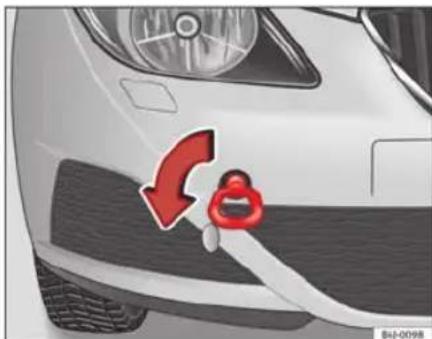 SEAT Ibiza SC (2011) - Eillets de remorquage - 1