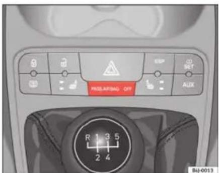 SEAT Ibiza SC (2011) - Désactivation de l'airbag frontal du passager avant - 2