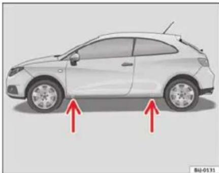 SEAT Ibiza SC (2011) - Levage du vehicule - 1