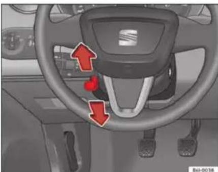 SEAT Ibiza SC (2011) - Réglage de la position du volant de direction - 1