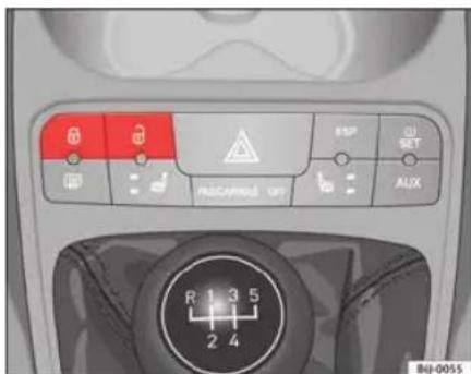 SEAT Ibiza SC (2011) - Touché de verrouillage centralisé - 1