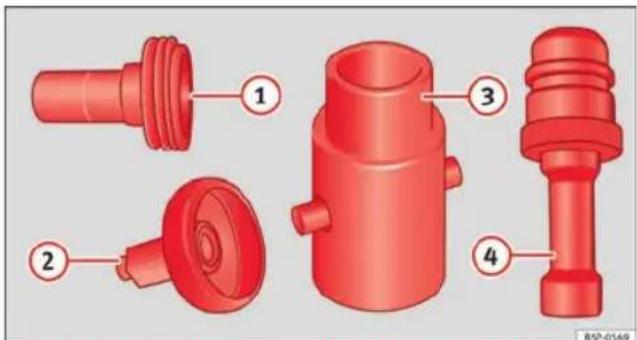 SEAT Ibiza SC (2011) - Adaptateur pour le goulot de replissage de gaz de petrole liquéfié (GPL) - 1