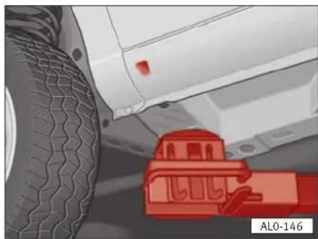 SEAT Alhambra (2005) - Points de prise pour le pont élévateur et le cric d'atelier - 1
