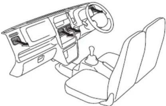 SUZUKI Carry (2014) - ■ 吹出し口切替えレバー - 3