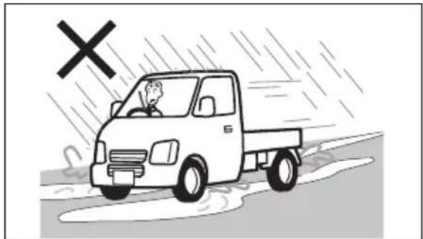 SUZUKI Carry (2014) - 水たまりを高速で通り抜けない - 1