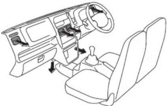 SUZUKI Carry (2014) - ■ 吹出し口切替えレバー - 4